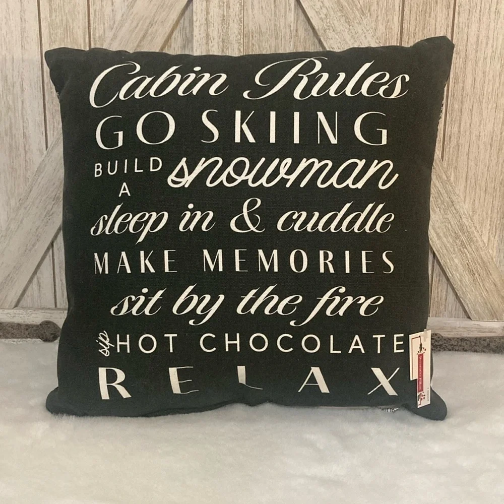 Target BP 2021 Christmas Cabin Rules Pillow